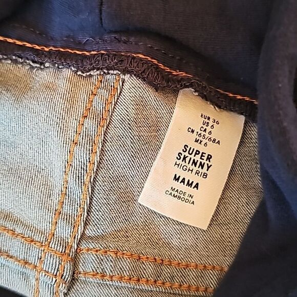H&M mama maternity super skinny high rib jeans size 6 - Picture 11 of 12